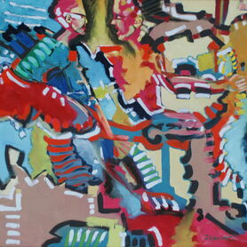 Bürotag 200301, oil on canvas, 140 x 160 cm