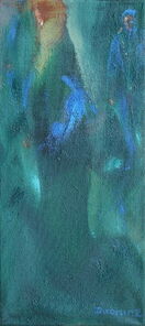 Montag 19.10 Uhr, oil on canvas, 60 x 26 cm