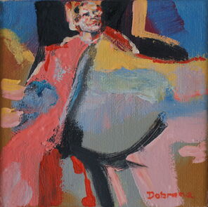 Linie 10.3, oil on canvas, 20 x 20 cm