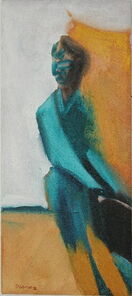 Montag 10.50 Uhr, oil on canvas, 60 x 26 cm