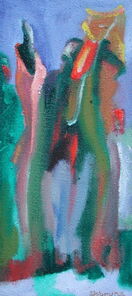 Montag 13.25 Uhr, oil on canvas, 60 x 26 cm