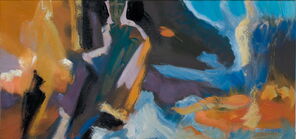 Warschau 3, oil on canvas, 45 x 96 cm