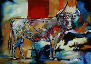 Bulle 160520, gemalt mit Ölfarben