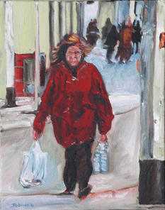 Ecke Heinrich-Heine 7, oil on canvas, 57 x 45 cm