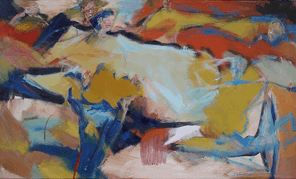 Ecke Kloster 1, oil on canvas, 77 x 130 cm