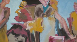 Ecke Kloster 5, oil on canvas, 80 x 150 cm