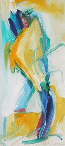 Montag 18.30 Uhr, oil on canvas, 60 x 26 cm