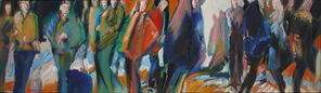 Ecke Berliner 5, oil on canvas, 40 x 140 cm