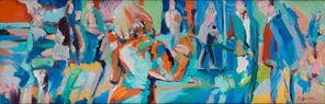 Ecke Goethe 3, oil on canvas, 50 x 160 cm