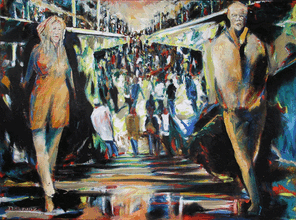 Gleis 6-7, oil on canvas, 150 x 200 cm