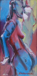 Linie 78.2, oil on canvas, 40 x 20 cm