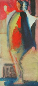 Montag 11.45 Uhr, oil on canvas, 60 x 26 cm