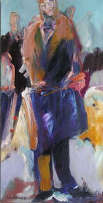 München 2, oil on Canvas, 80 x 40 cm