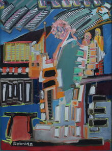 Bürotag 200416 l, oil on canvas, 80 x 60 cm