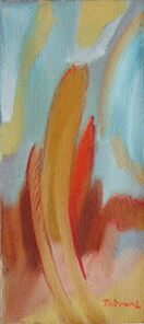 Montag 7.05 Uhr, oil on canvas, 60 x 26 cm