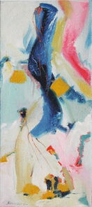 Montag 18.25 Uhr, oil on canvas, 60 x 26 cm