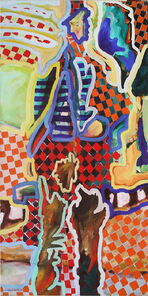 Immermann 6, Malerei eines Mannes in der Immermannstrasse