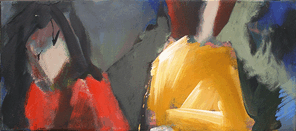 Gleis 11, oil on canvas, 30 x 70 cm