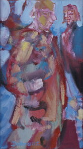 Linie 78.5, oil on canvas, 40 x 22 cm