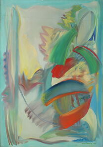 Abstraktes Bild in blau