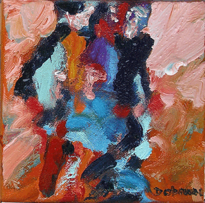 Linie 5.6, oil on canvas, 20 x 20 cm