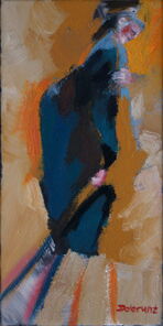 Linie 726.3, oil on canvas, 40 x 20 cm