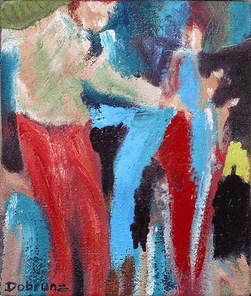 Linie 6.2, oil on canvas, 34 x 28 cm