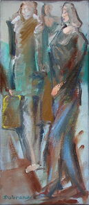 Montag 5.00 Uhr, oil on canvas, 60 x 26 cm
