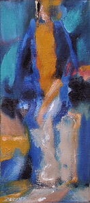 Montag 5.35 Uhr, oil on canvas, 60 x 26 cm