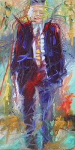 Immermann 7, Malerei eines Mannes in der Immermannstrasse