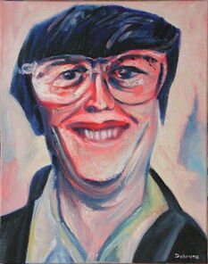 Karl-Elvis, Malerei eines männlichen Kopfes