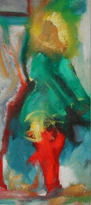 Montag 9.50 Uhr, oil on canvas, 60 x 26 cm