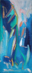 Montag 13.40 Uhr, oil on canvas, 60 x 26 cm