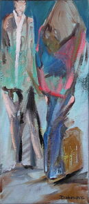 Montag 5.15 Uhr, oil on canvas, 60 x 26 cm