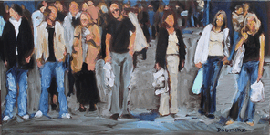 Ecke Jan 2, oil on canvas, 40 x 80 cm