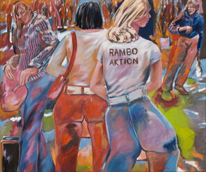 Gleis 43, oil on canvas, 150 x 180 cm