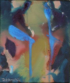 Langer Sonntag 3.3, Menschenmassen in der Fußgängerzone, gemalt mit Ölfarben