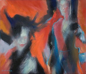 Linie 12, oil on canvas, 60 x 70 cm