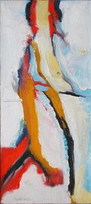 Montag 18.40 Uhr, oil on canvas, 60 x 26 cm