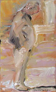 Linie 4.9, oil on canvas, 36 x 22 cm