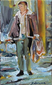 Linie 4.8, oil on canvas, 36 x 22 cm