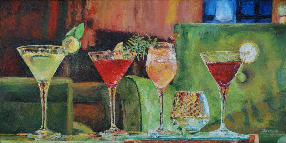 Stillleben mit Gläsern