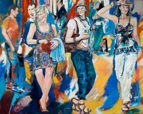 Gleis 38 West, oil on canvas, 140 x 170 cm