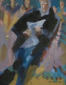 Linie 346, oil on canvas, 60 x 47 cm