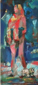 Montag 8.40 Uhr, oil on canvas, 60 x 26 cm