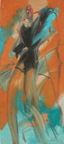 Montag 12.45 Uhr, oil on canvas, 60 x 26 cm