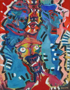 Ebene 7 Raum 7 Vorne, oil on canvas, 140 x 110 cm