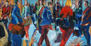 Gleis 56, oil on canvas, 50 x 100 cm