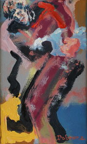 Linie 11.4, oil on canvas, 30 x 18 cm