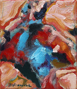 Linie 5.3, oil on canvas, 25 x 20 cm